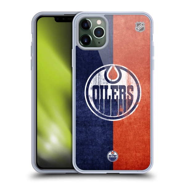 NHL Edmonton Oilers Half Distressed Soft Gel Case for Apple iPhone 11 Pro Max