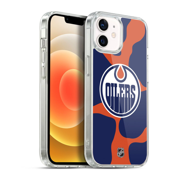 NHL Edmonton Oilers Cow Pattern Soft Gel Case for Apple iPhone 12 / iPhone 12 Pro & MagSafe