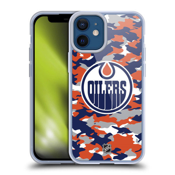 NHL Edmonton Oilers Camouflage Soft Gel Case for Apple iPhone 12 Mini