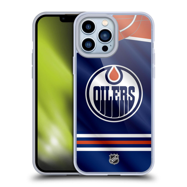 NHL Edmonton Oilers Jersey Soft Gel Case for Apple iPhone 13 Pro Max