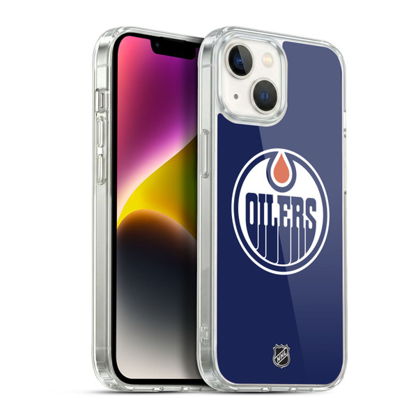 NHL Edmonton Oilers Plain Soft Gel Case for Apple iPhone 14