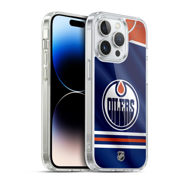 NHL Edmonton Oilers Jersey Soft Gel Case for Apple iPhone 14 Pro & MagSafe