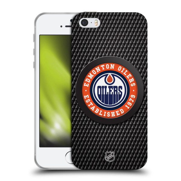 NHL Edmonton Oilers Puck Texture Soft Gel Case for Apple iPhone 5 / 5s / iPhone SE 2016