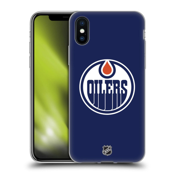 NHL Edmonton Oilers Plain Soft Gel Case for Apple iPhone X / iPhone XS