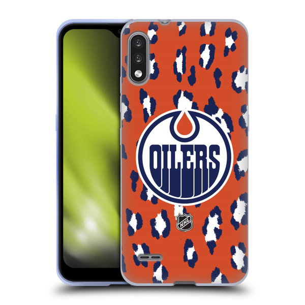 NHL Edmonton Oilers Leopard Pattern Soft Gel Case for LG K22