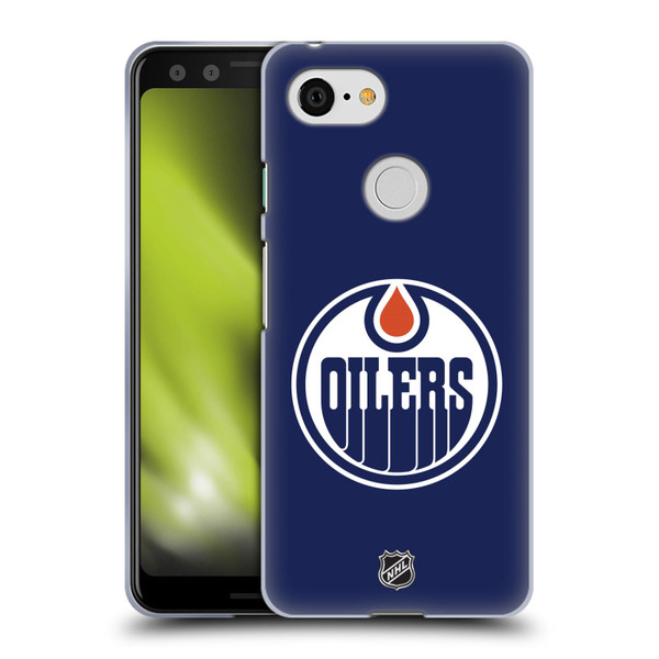 NHL Edmonton Oilers Plain Soft Gel Case for Google Pixel 3