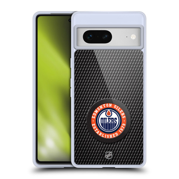 NHL Edmonton Oilers Puck Texture Soft Gel Case for Google Pixel 7