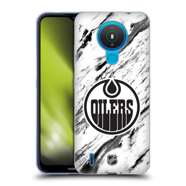 NHL Edmonton Oilers Marble Soft Gel Case for Nokia 1.4