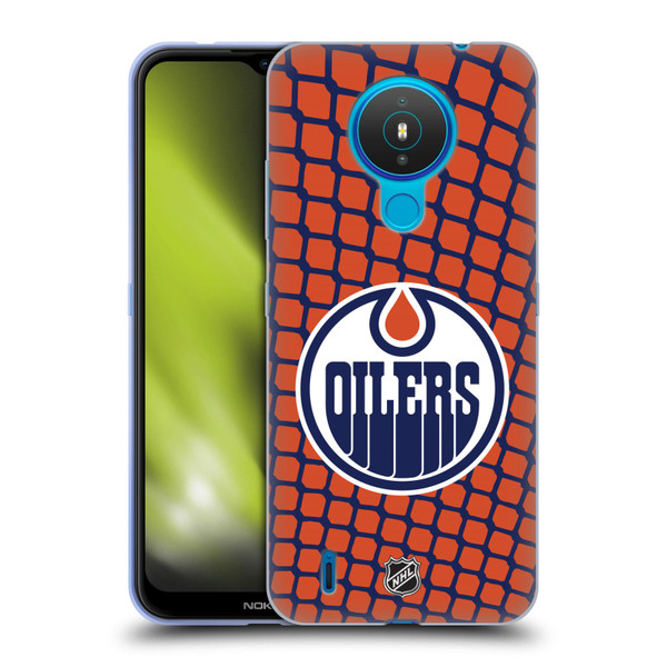 NHL Edmonton Oilers Net Pattern Soft Gel Case for Nokia 1.4