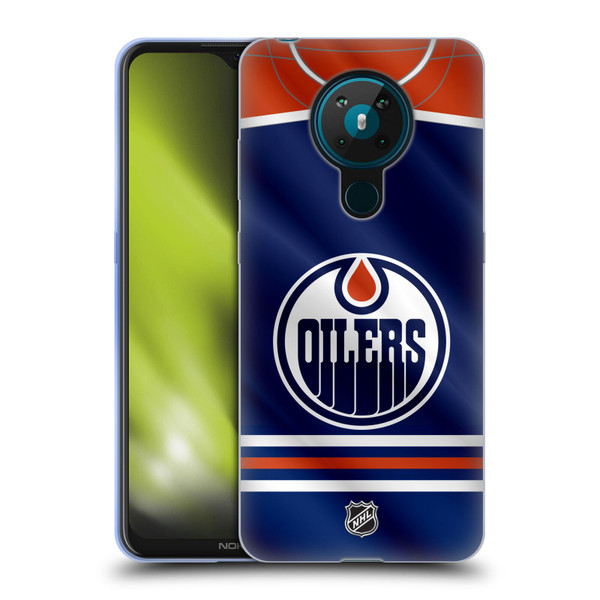 NHL Edmonton Oilers Jersey Soft Gel Case for Nokia 5.3