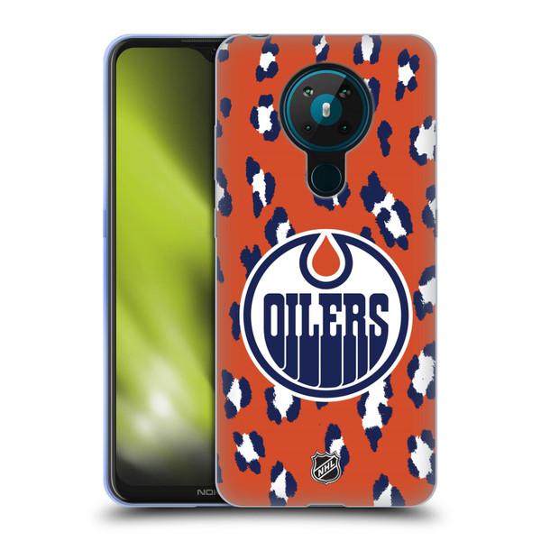 NHL Edmonton Oilers Leopard Patten Soft Gel Case for Nokia 5.3