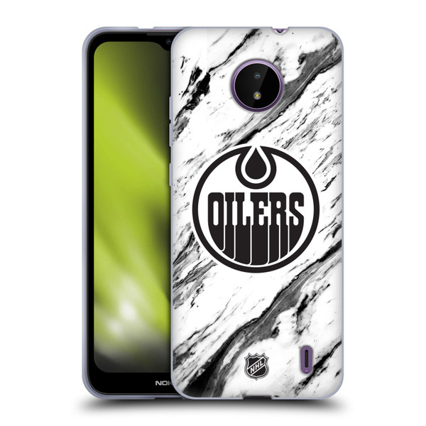 NHL Edmonton Oilers Marble Soft Gel Case for Nokia C10 / C20