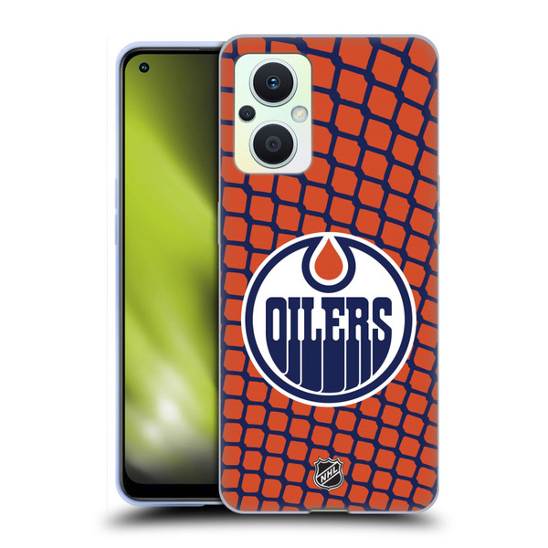 NHL Edmonton Oilers Net Pattern Soft Gel Case for OPPO Reno8 Lite