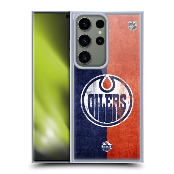 NHL Edmonton Oilers Half Distressed Soft Gel Case for Samsung Galaxy S23 Ultra 5G