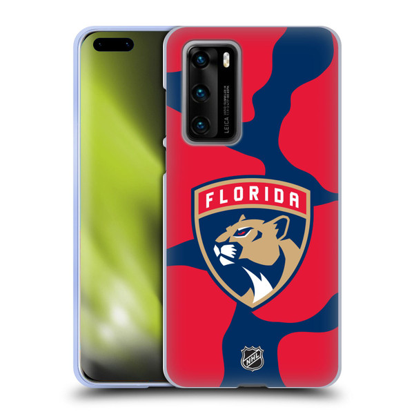 NHL Florida Panthers Cow Pattern Soft Gel Case for Huawei P40 5G