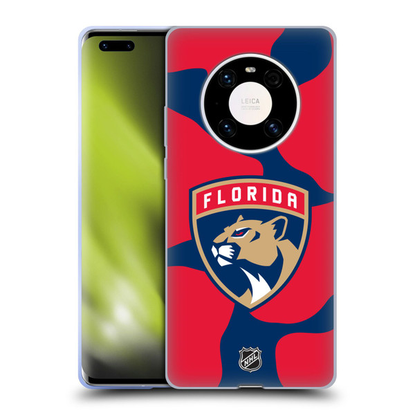 NHL Florida Panthers Cow Pattern Soft Gel Case for Huawei Mate 40 Pro 5G