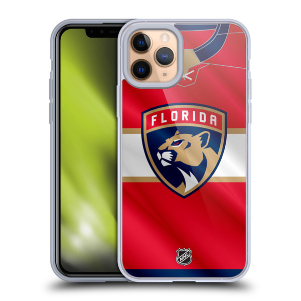 NHL Florida Panthers Jersey Soft Gel Case for Apple iPhone 11 Pro