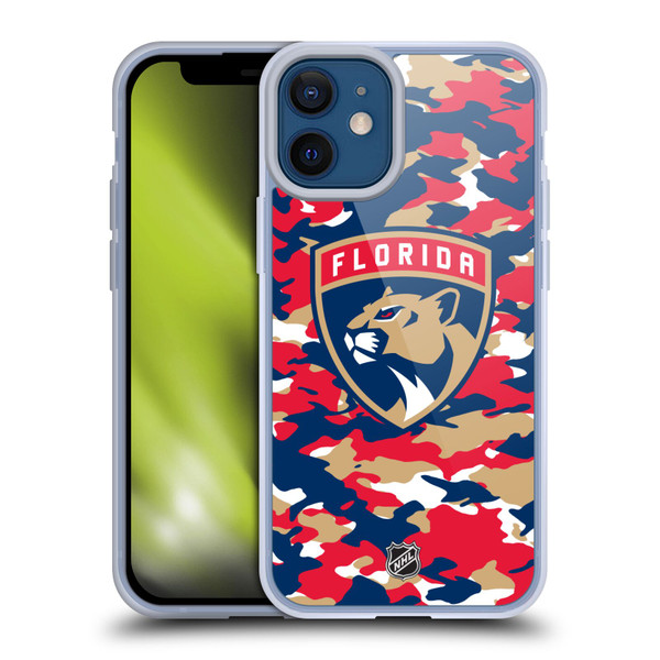 NHL Florida Panthers Camouflage Soft Gel Case for Apple iPhone 12 Mini