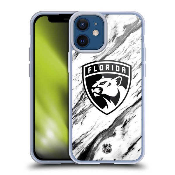 NHL Florida Panthers Marble Soft Gel Case for Apple iPhone 12 Mini
