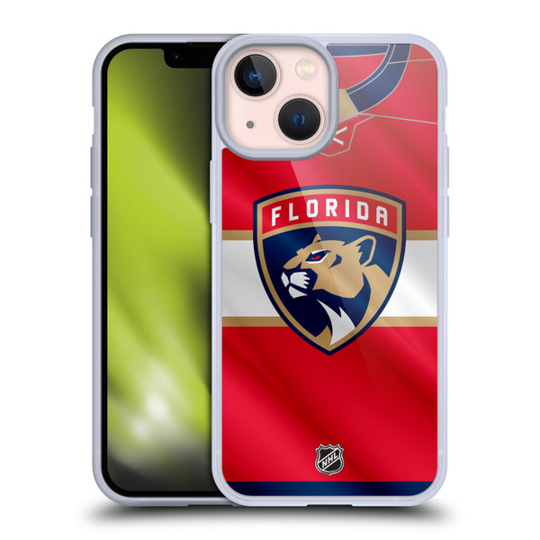 NHL Florida Panthers Jersey Soft Gel Case for Apple iPhone 13 Mini