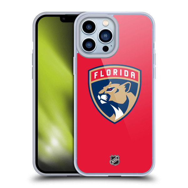NHL Florida Panthers Plain Soft Gel Case for Apple iPhone 13 Pro Max