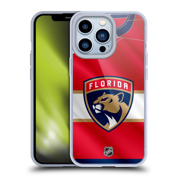 NHL Florida Panthers Jersey Soft Gel Case for Apple iPhone 13 Pro