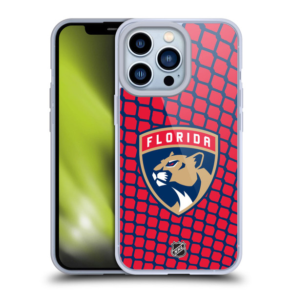 NHL Florida Panthers Net Pattern Soft Gel Case for Apple iPhone 13 Pro
