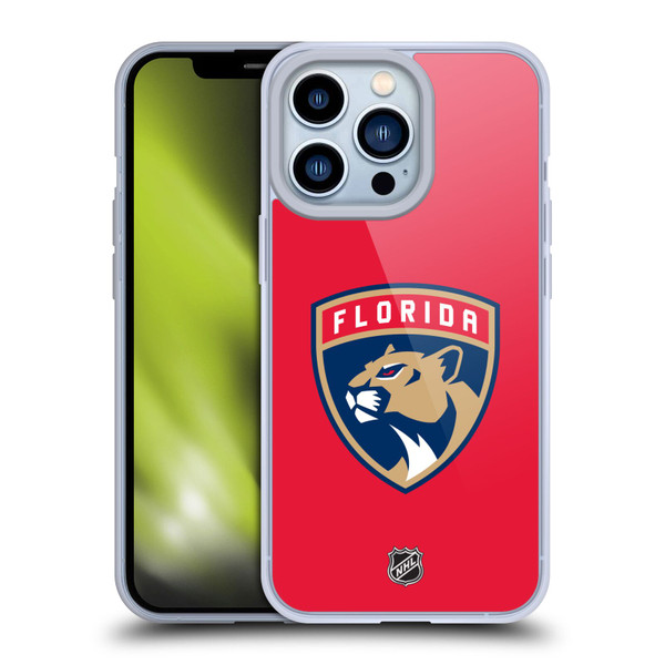 NHL Florida Panthers Plain Soft Gel Case for Apple iPhone 13 Pro
