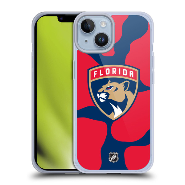 NHL Florida Panthers Cow Pattern Soft Gel Case for Apple iPhone 14