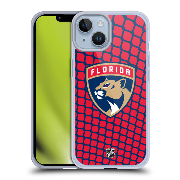 NHL Florida Panthers Net Pattern Soft Gel Case for Apple iPhone 14