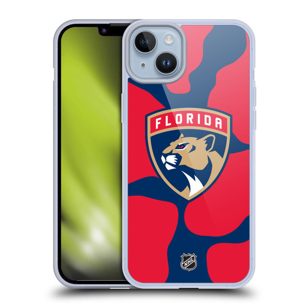 NHL Florida Panthers Cow Pattern Soft Gel Case for Apple iPhone 14 Plus