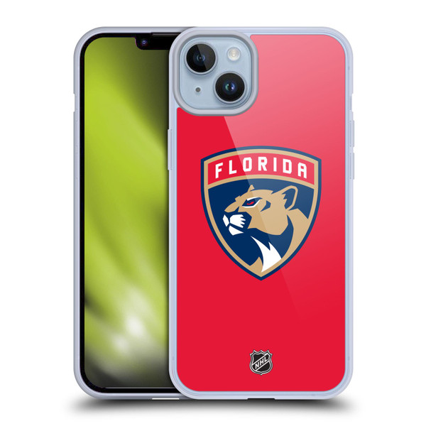 NHL Florida Panthers Plain Soft Gel Case for Apple iPhone 14 Plus