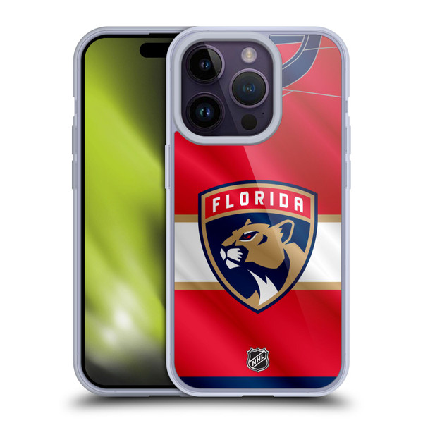 NHL Florida Panthers Jersey Soft Gel Case for Apple iPhone 14 Pro