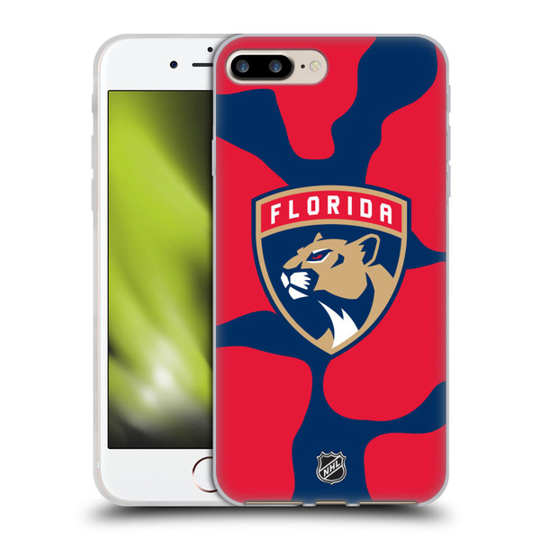 NHL Florida Panthers Cow Pattern Soft Gel Case for Apple iPhone 7 Plus / iPhone 8 Plus