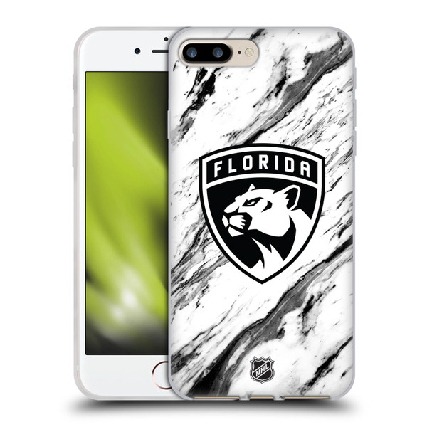 NHL Florida Panthers Marble Soft Gel Case for Apple iPhone 7 Plus / iPhone 8 Plus