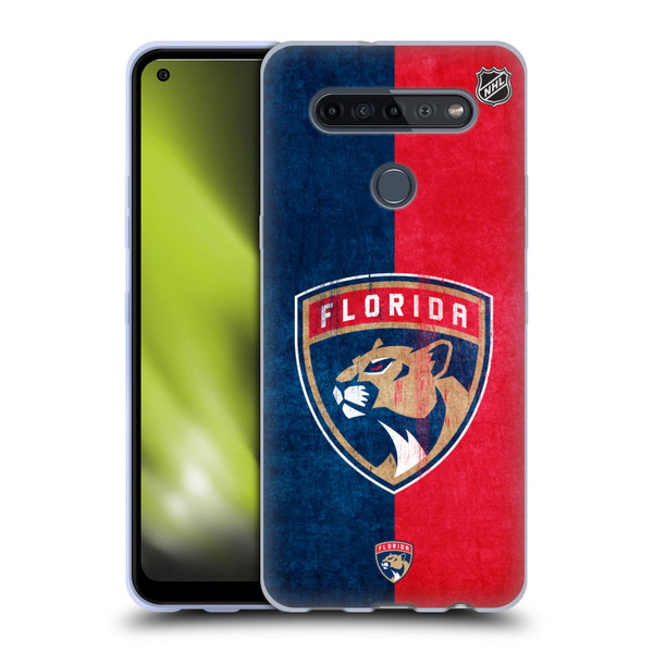 NHL Florida Panthers Half Distressed Soft Gel Case for LG K51S
