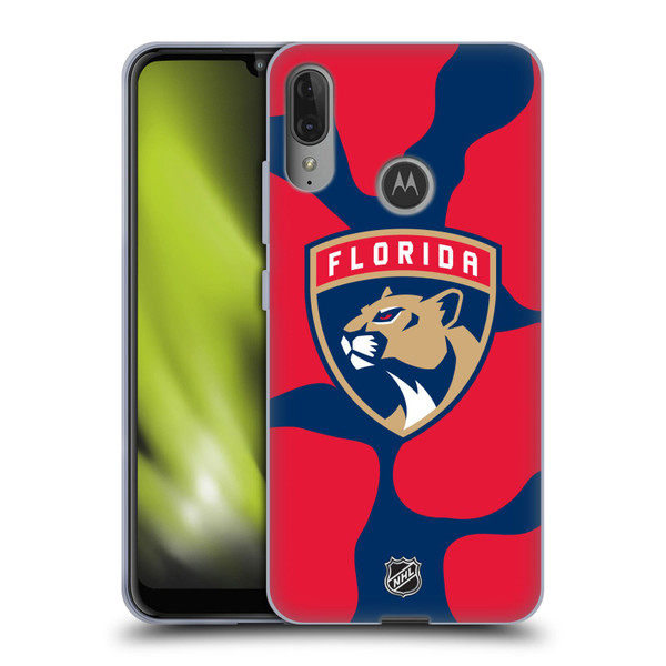 NHL Florida Panthers Cow Pattern Soft Gel Case for Motorola Moto E6 Plus