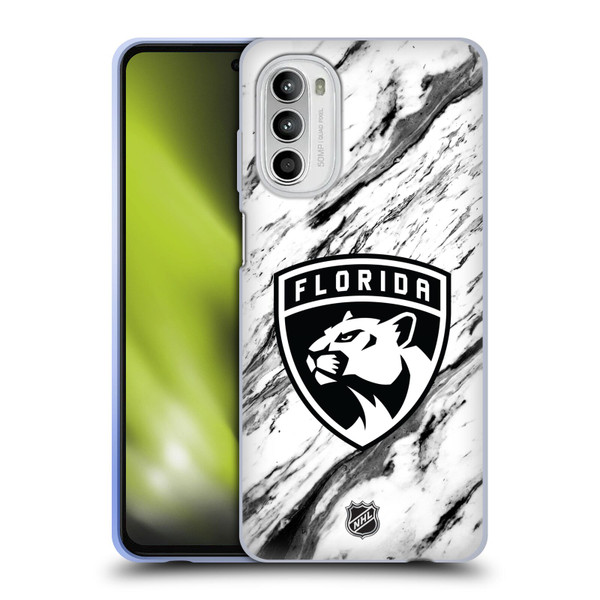 NHL Florida Panthers Marble Soft Gel Case for Motorola Moto G52
