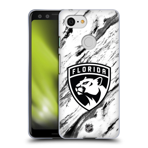 NHL Florida Panthers Marble Soft Gel Case for Google Pixel 3