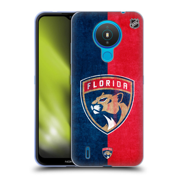 NHL Florida Panthers Half Distressed Soft Gel Case for Nokia 1.4
