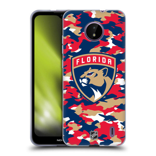 NHL Florida Panthers Camouflage Soft Gel Case for Nokia C10 / C20