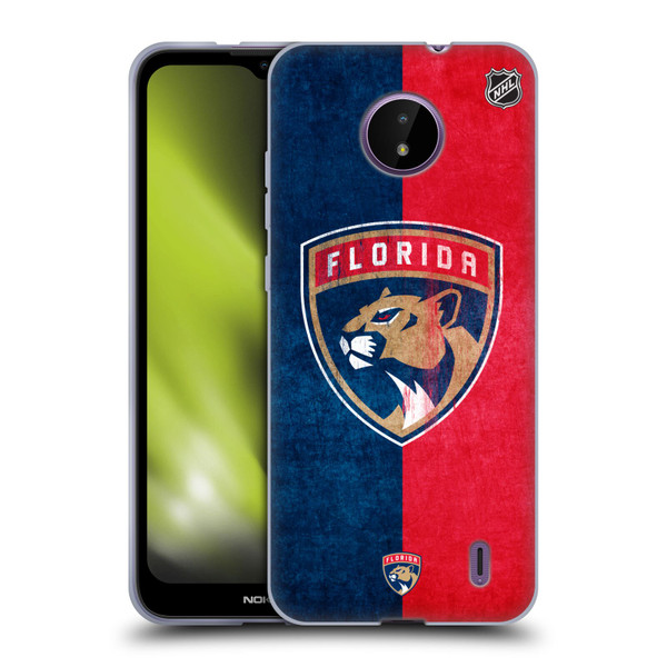 NHL Florida Panthers Half Distressed Soft Gel Case for Nokia C10 / C20