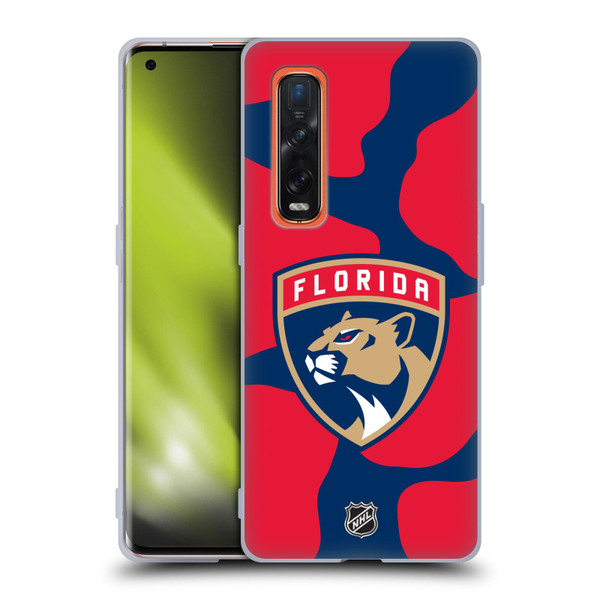 NHL Florida Panthers Cow Pattern Soft Gel Case for OPPO Find X2 Pro 5G