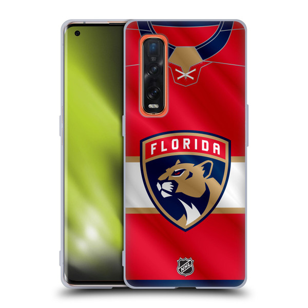 NHL Florida Panthers Jersey Soft Gel Case for OPPO Find X2 Pro 5G