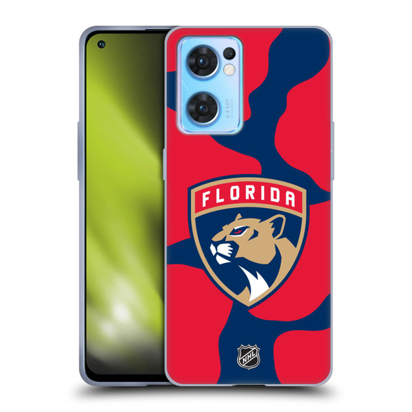 NHL Florida Panthers Cow Pattern Soft Gel Case for OPPO Reno7 5G / Find X5 Lite