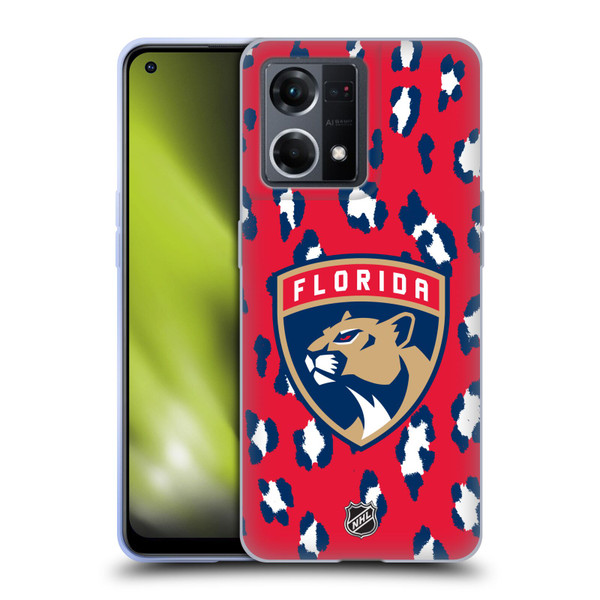 NHL Florida Panthers Leopard Pattern Soft Gel Case for OPPO Reno8 4G