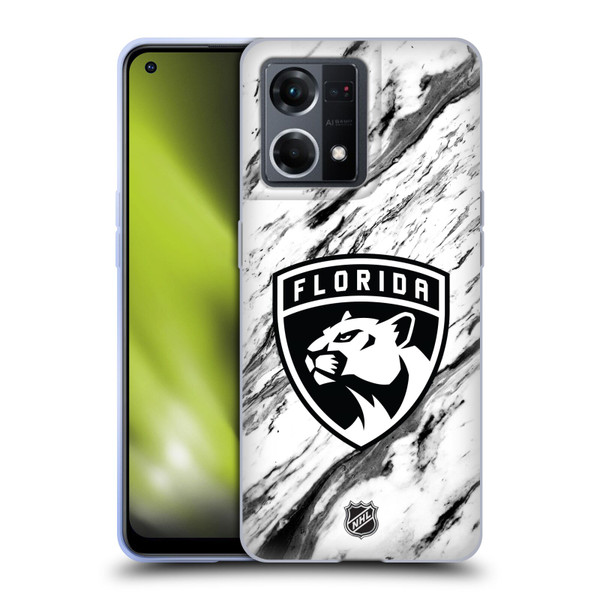 NHL Florida Panthers Marble Soft Gel Case for OPPO Reno8 4G