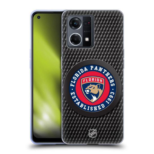 NHL Florida Panthers Puck Texture Soft Gel Case for OPPO Reno8 4G