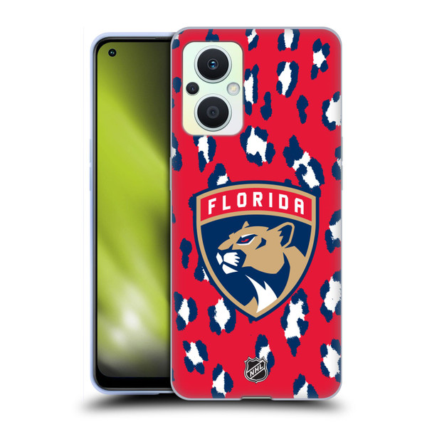 NHL Florida Panthers Leopard Pattern Soft Gel Case for OPPO Reno8 Lite