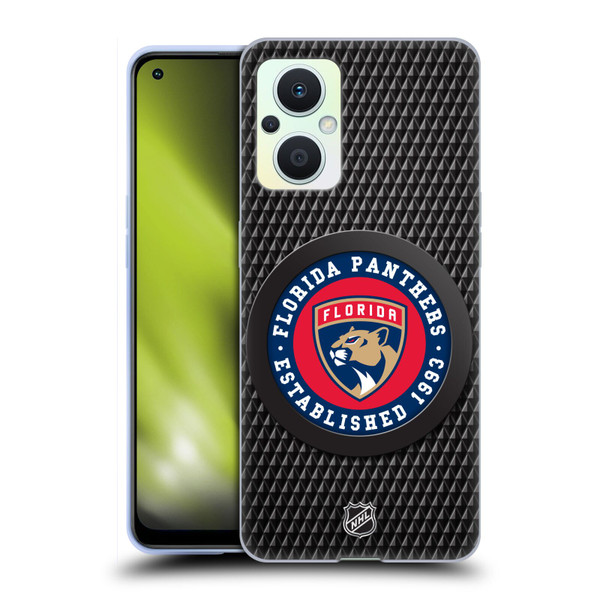 NHL Florida Panthers Puck Texture Soft Gel Case for OPPO Reno8 Lite